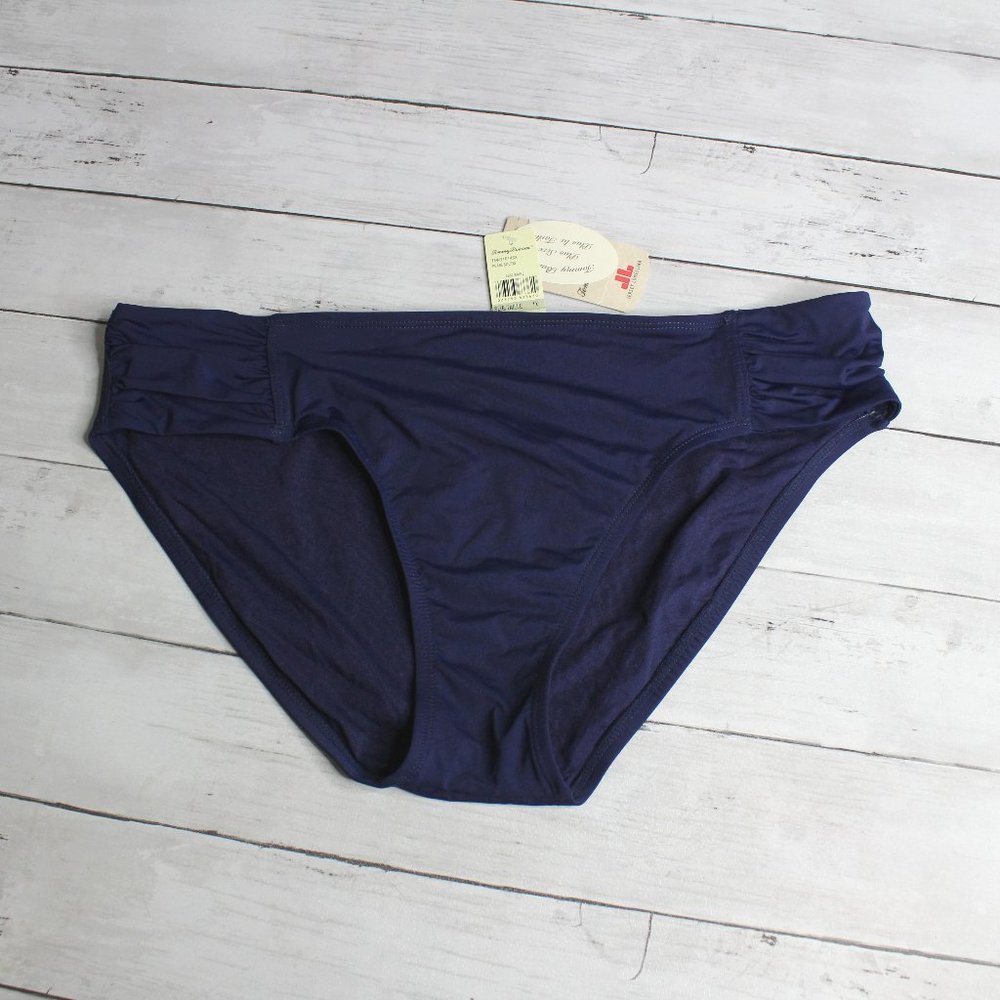 Tommy Bahama Swimwear Women's Bikini Swim Bottoms Plus Size 1X Navy Blue